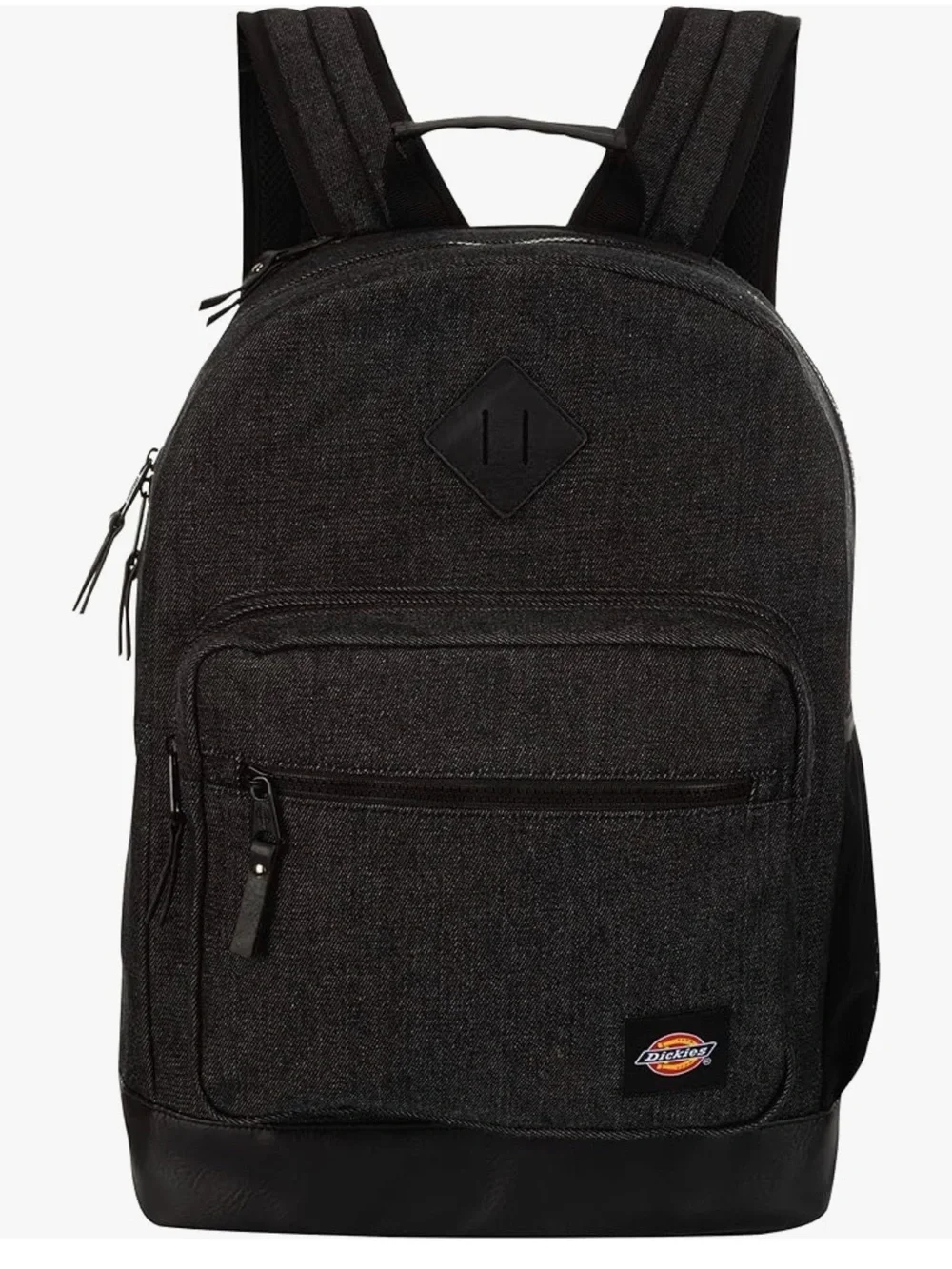 Dickies Charcoal Denim Backpack with Leather-Look Base